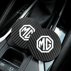 2Pcs Car Coasters Carbon Fiber Cup Holder Mat | Interior Accessories for MG Models detail view