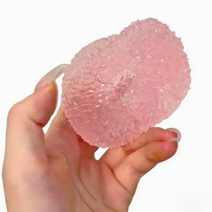 Squishy Ice Ball Maltose Fidgets Toy Super Soft Pink Mochi Slow-rebound Squeeze Toy An close-up view