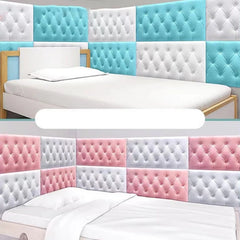 Anti-collision Foam Wallpaper Bedside Sticker | Self-adhesive Soft 3D Wall Padding fo alternate view