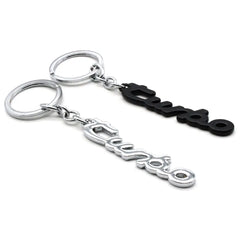 Metal Keychain for Car Keys | Turbo Style Gift for Men and Women close-up view