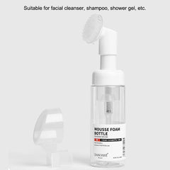 30ml 60ml 100ml 150ml Empty Foam Pump Bottle with Silicone Brush Head | Portable Face close-up view