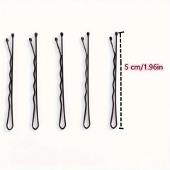 10/20pcs Invisible Wave Bobby Pins,Durable Metal Hair Clips for Women, Simple Solid Co close-up view
