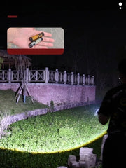 USB Rechargeable Mini Pocket LED Flashlight Torch Keychain Clip Light Long Endurance Eme detail view
