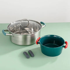 2Pcs Silicone Pan Handle Cover Heat Insulation Assist Handle Holder Grip Sleeve Kitchen detail view