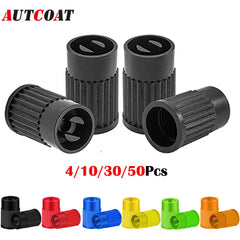Plastic Tire Valve Caps Built-in Valve Core Remover Tool Universal Stem Covers for Cars, Bike and Bi