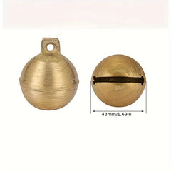Vintage Brass Livestock Bell | Loud Retro Copper Bell for Cattle, Sheep, Horses alternate view