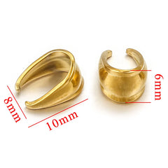 20/50pcs Stainless Steel Gold-plated Melon Clasps Glossy Jewelry Connector for DIY Neckl detail view