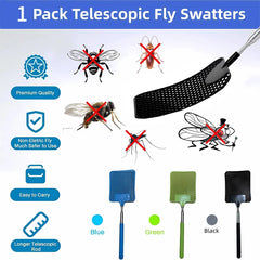 Extendable Fly Swatter | Mosquito Swatter with Stainless Steel Handle alternate view