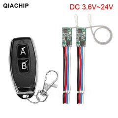 QIACHIP 433MHz Wireless Remote Control Switch Long Range Mini Receiver 3.6V 12V 24V and 433 MHz Tran