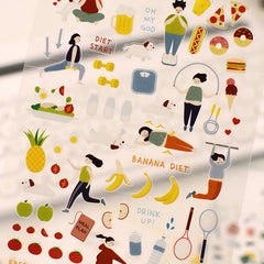 Korean Import Suatelier Daily Exercise DIY Scrapbooking Diary Stationery Stickers School Supplies Gift