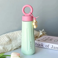1pcs 450ML Unisex Thermos Bottle With Sunflower Pendant 316 Stainless Steel Insulated Va detail view
