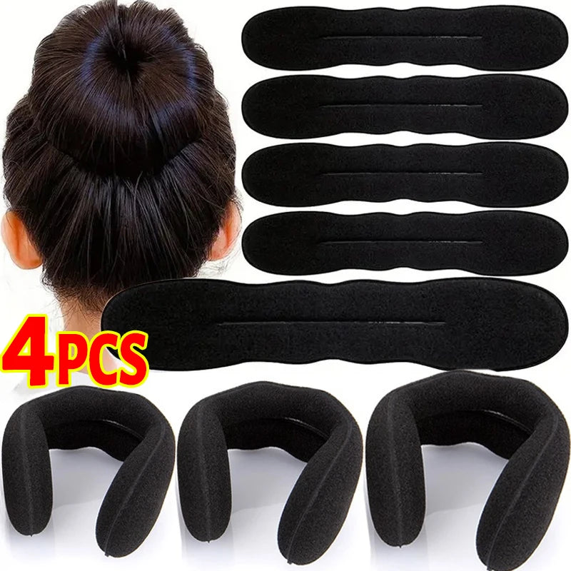 Sponge Hair Styling Tool Plastic Loop Curly Hair Maker Hair Scrunchie Headband Twist Donut Bun Curle