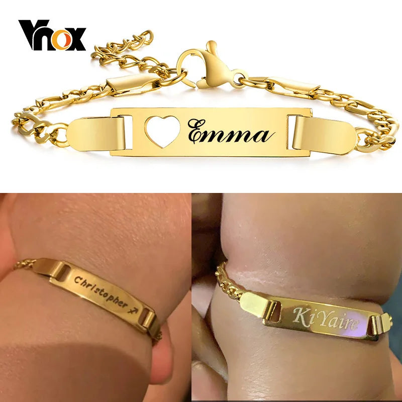 Personalized Baby Bracelet Gift | Custom Stainless Steel Name Bracelet