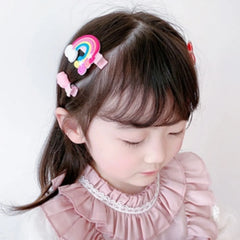 10PCS/Set New Girls Cute Cartoon Unicorn Hair Clips Kids Lovely Hairpins Ice Cream He alternate view