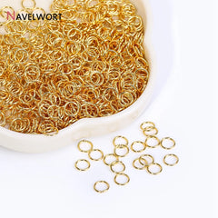 18K Gold Plated Split Rings for Jewelry Making | DIY Connector Rings detail view