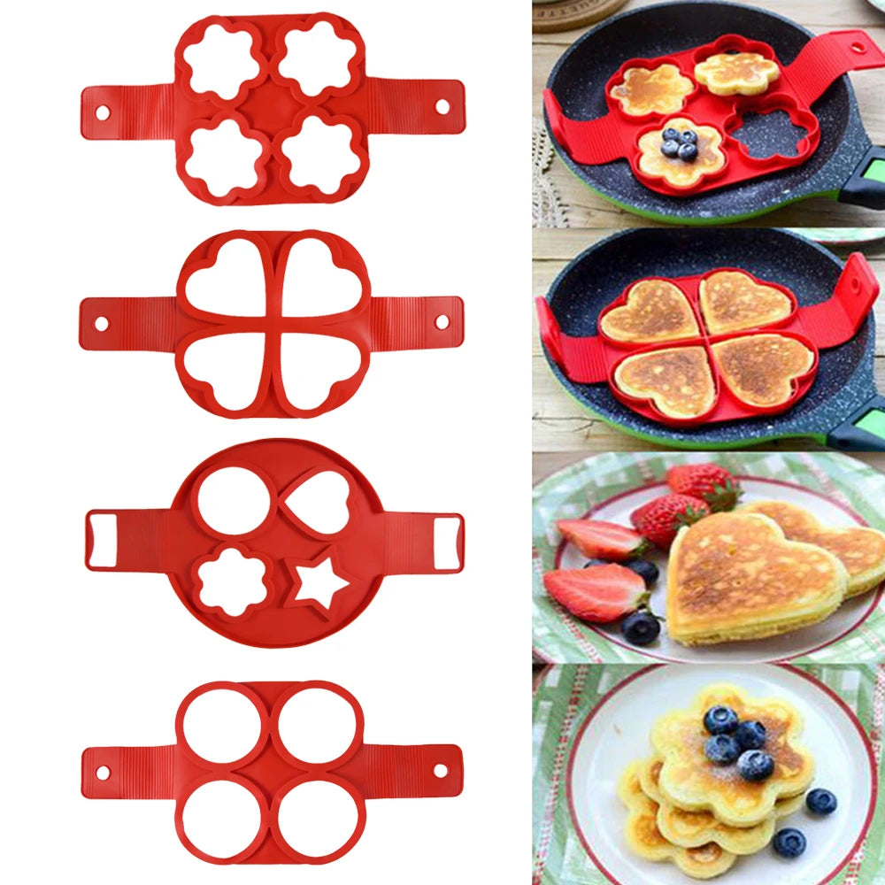 Non-Stick Silicone Egg Pancake Ring Mold | Perfect Round Pancake Maker