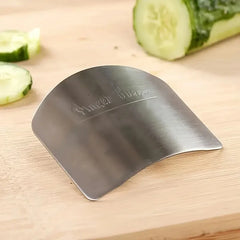 Stainless Steel Vegetable Cutting Finger Guard Hand Guard Kitchen Gadget Protective Co close-up view