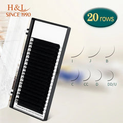 20Rows Individual Eyelash Extension Maquiagem Cilios for Soft Natural Faux Mink Eyelashes High quality eyelash makeup products