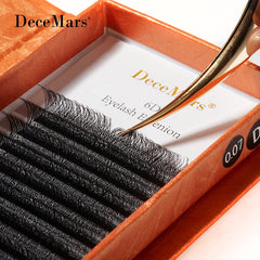 DeceMars 6D-W Shaped Eyelash Extensions | Salon-Grade Volume Lashes close-up view