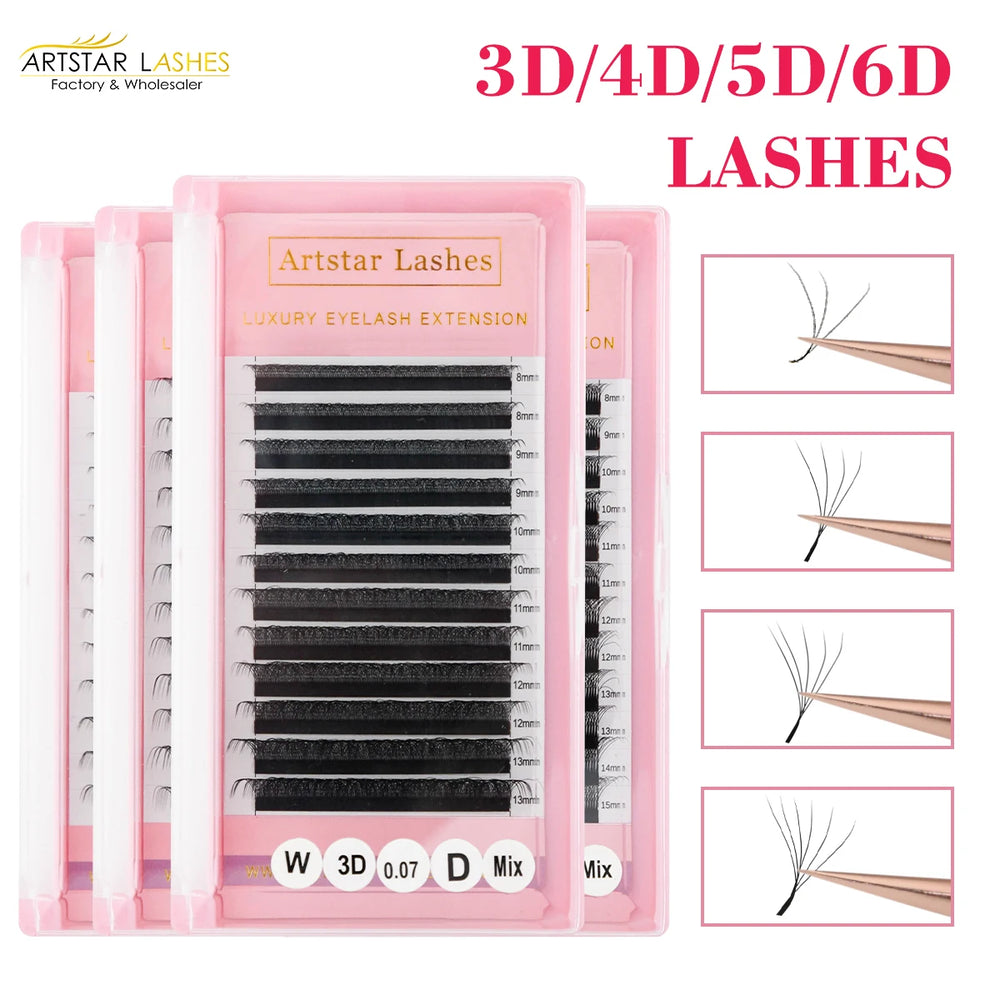 ARTSTAR W Shaped Premade Fan Eyelash Extensions | 3D 4D 5D 6D Volume Lashes