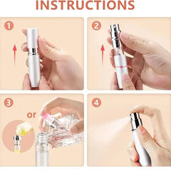 4pcs+4 Accessories 5ml Refillable Portable Mini Perfume Atomizer with 4 Spray Bottles alternate view
