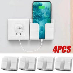 1-4pcs Wall Mounted Storage Box Multifunction Punch Free Organizer TV Remote Control DIY Mobile Phon