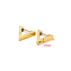 2pcs Geometric Stainless Steel Hoop Earrings | Trendy Daily Wear for Men Women alternate view