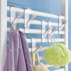 Kitchen Bathroom Hanger Clips Storage Racks White Clear Hanger Heated Towel Radiator alternate view