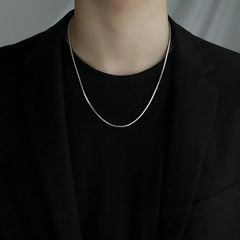 1Pcs Punk Hip-hop Snake Link Chain 925 Sterling Silver Necklace for Men Women Male Je alternate view
