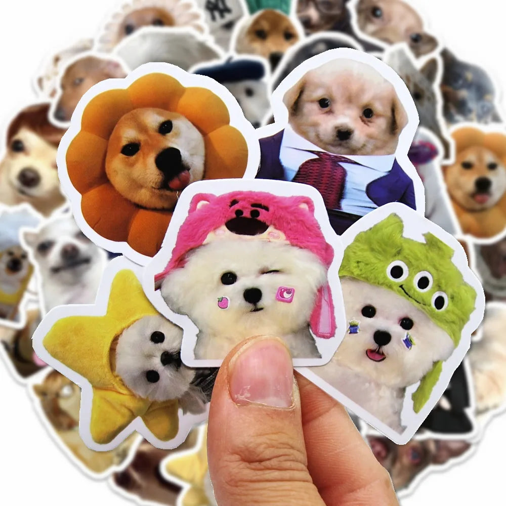 30/60/180 Funny Dogs Stickers Cartoon Cute Decals Toy Stationery Guitar Phone Bicycle Laptop Luggage