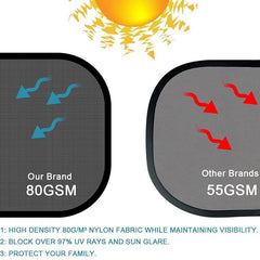 1-5Pcs Universal Car Sunshades Foldable Auto Side Window Rear Windscreen Mesh Sunshade Cover Car Windshield Accessories Exterior