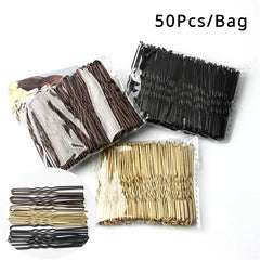 5/6/7cm U Shaped Metal Hair Pins Waved Hair Clips Bridal Hair Pins Alloy Bobby Pins Barrettes Hair S