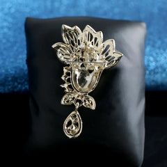 Vintage Women Men Fashion Exquisite Crystal Badges Classic Elegant High-end Lady Party Banquet Brooch Pin