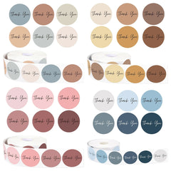 500pcs Round Thank You Stickers for Envelope Seal | Gift Packaging Labels for Party Decor and Scrapb
