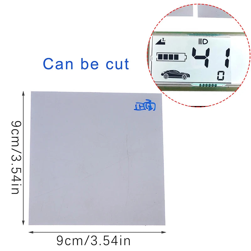 2pcs 9x9cm Universal LCD Polarized Film | Screen Protector for Electric Vehicle, Watch, Battery, and
