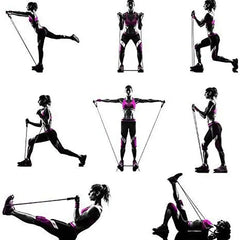 Resistance Bands with Handles | Exercise Bands for Home Strength Training close-up view