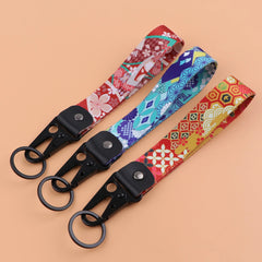 Datura Flower Keychain | Artistic Car Key Ring for Men and Women detail view
