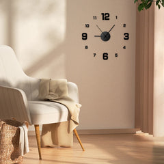 Creative Frameless DIY Wall Clock Wall Decal Home Silent Clock Living Room Office Wal alternate view