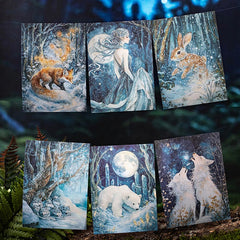 Mr Paper 30pcs Fairytale Secret Series Vintage Material Stickers Handbook Material Col close-up view