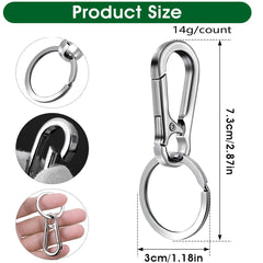 Clip Keychain Metal Carabiner Shape Key Ring Keyring Key Holder Clips Hook Holder Organizer