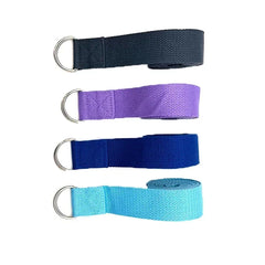 Yoga Strap with D Ring Buckle | Adjustable Stretching Belt for Flexibility close-up view