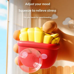 Cute Food Series Spitting Bubbles Squishy Squeeze Toys Anxiety Stress Relief Sensory A close-up view