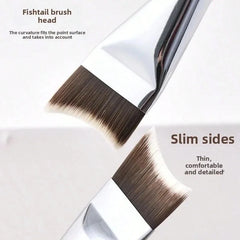 Upgraded Crescent Design Foundation Makeup Brush Ultra-thin Smooth Application Liquid close-up view