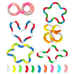 Tangle Fidget Toy | Twisting Sensory Hand-Eye Coordination Anxiety Relief Finger Toy f close-up view