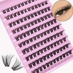 D Curl Mink Individual Cluster Lashes 120Pcs 8-16mm Mixed Size Full Volume Natural DI alternate view