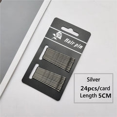 24/50pcs Black Hairpins For Women Hair Clip Lady Bobby Pins Invisible Wave Hairgrip Meta detail view