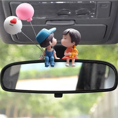 Cute Cartoon Couples Car Ornament Romantic Figurines Gifts