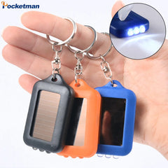 Portable LED Keychain Solar Flashlight | Mini Self-Defense Torch for Outdoor Hiking alternate view
