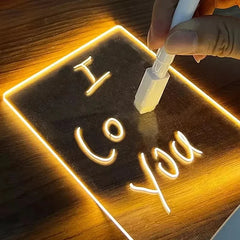 DIY Notepad LED Drawing Board | Glowing Acrylic Message Board with Pen alternate view