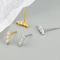 Gold Hoop and Stud Earrings Set | 3-Piece Stainless Steel Jewelry Collection